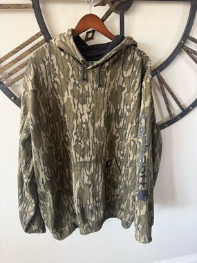 New Carhartt Bottomland oversized Camo Hoodie in Olive and Beige